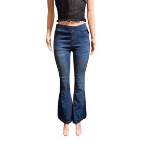 Jvini fashion high waist flare blue denim jeans M